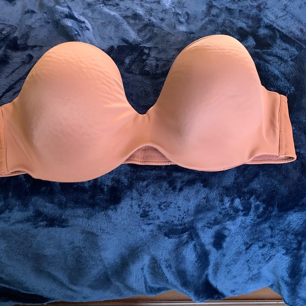 Cacique Brown Strapless Bra Seamless Molded Cups 44DD